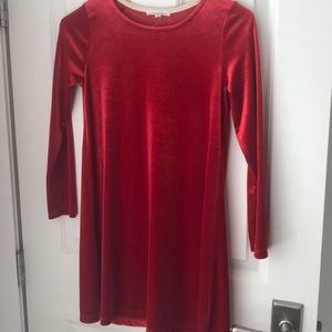 Red velvet holiday dress